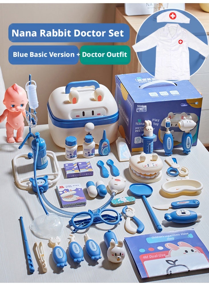 Children's Doctor Pretend Play with Nurse Uniform,Thermometer,Infusion set,Syringes,Medical Role Play,Doctor Playset Play House Toy for Boys Girls - Image 1